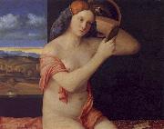 Giovanni Bellini Young Woman at her Toilet oil